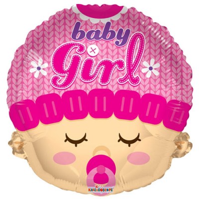 Baby Girl Head Shape Foil Balloon