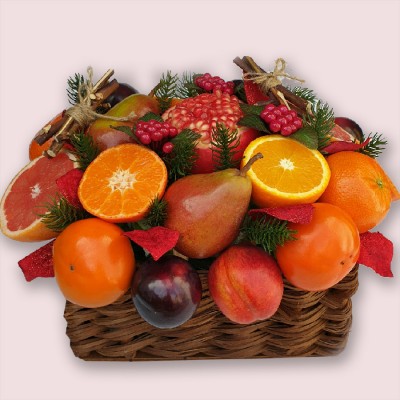 Christmas Joy Fruit Floral Bouquet
