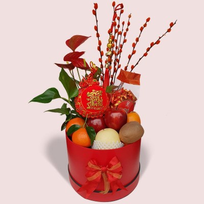 CNY Fruit & Flowers Arrangement 